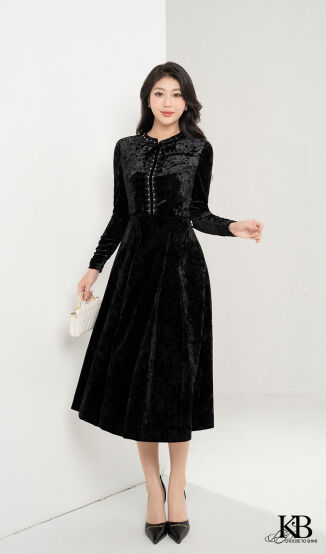 Maxi cổ dây nơ cổ tay rúm