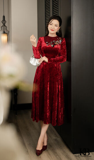 Maxi cổ leo can ren
