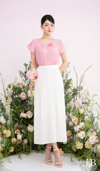 Sơ mi cổ v tay xẻ