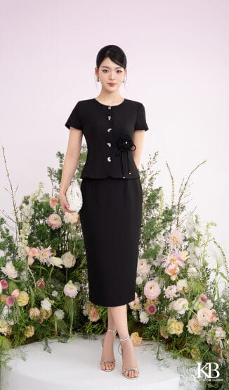 Sơ mi SC1086 đi bộ với juyp JD564