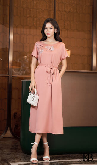 Maxi đính hạt đai eo