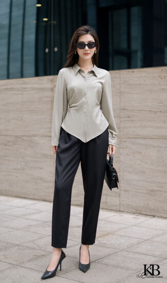 Quần cạp liền dáng ôm