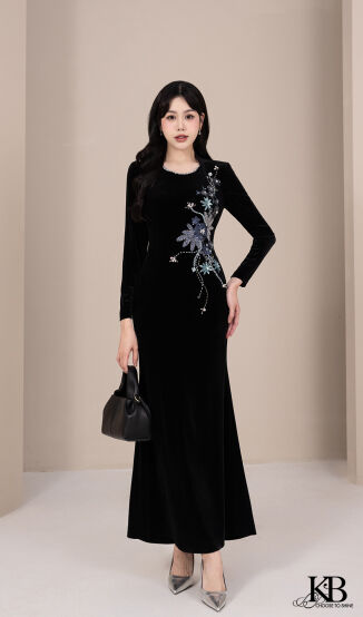 Maxi dạ hội đính kim sa