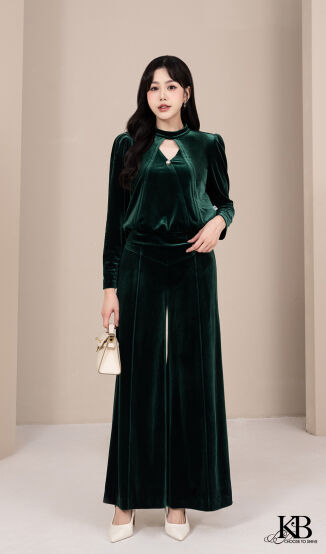 Sơ mi cổ 2f khuyên ngực vạt bênh