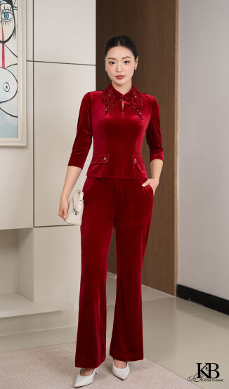 Sơ mi SD971 đi bộ với quần QD934