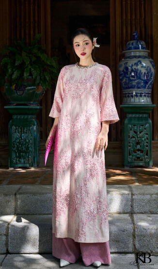 Áo dài bộ 2 sản phẩm(SL593 +QD947)