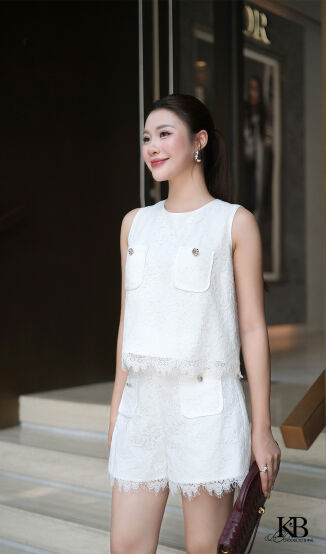 Quần QS396 đi bộ với croptop CS74