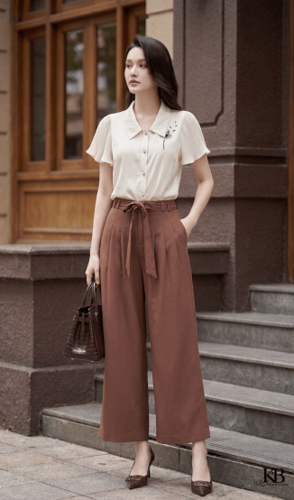 Quần cạp 4f dây nơ