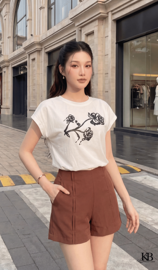 Quần soóc khoá sau